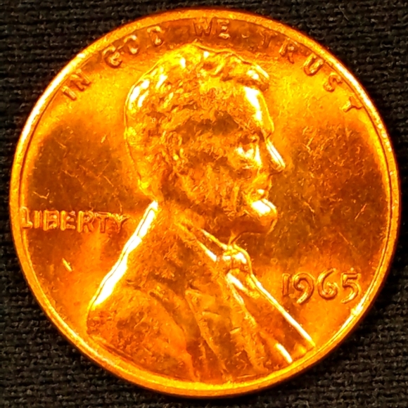 🔥1965 P Lincoln Penny🔥 In Brilliant Condition💯❤️ - Picture 4 of 9